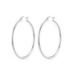 Sterling Silver 40mm Hoop Earrings