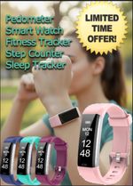 (40% Off-Last 5) Pink Fitness Tracker Watch Battery Pedometer Step Counter&Sleep
