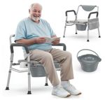 Bariatric Commode, Heavy duty4-in-1 Portable Bedside Commode or Over-Toilet READ
