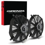 DIRENZA 12" SLIMLINE ENGINE BAY ELECTRIC 12V RACE CAR COOLING PUSH PULL FAN PAIR