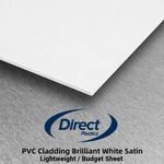Lightweight/Budget White Wall Cladding Sheet - 8ft x 4ft x 2.5mm