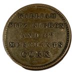 1837 Ireland Cork Great George St. farthing token William Fitzgibbon & Co W 5740