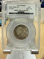 1815 Eighteenpence Emergency Bank Token  George III CGS 82 CHOICE UNCIRCULATED