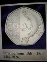 2026 Royal Mint 10 Year Aniversary SYO / Strike Your Own Salmon 50p coin with PM
