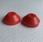 2 x Dome Adaptor 7" Vinyl Singles Middle Jukebox 45rpm Record Centre Spindle RED