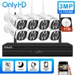 Wireless CCTV Camera Security System 3MP  4/8CH NVR Home Outdoor with Hard Drive