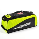 Gray-Nicolls Cricket Bag - Team 550 Wheelie Bag Black Yellow Ex Display Free p&p