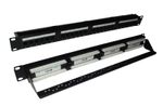 Cat6 UTP RJ45 24 Port Patch Panel with Rear Cable Manangement Support Bar