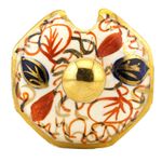 England Royal Derby Bone Porcelain Cover Gilt Imari Red Mark Regency 19th C