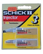 Vintage 8 Pack SCHICK II 2 Injector TWIN Razor Blades In Cartridge