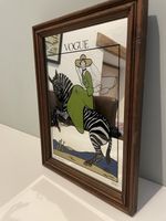 Vintage Art Deco Vogue Zebra Mirror