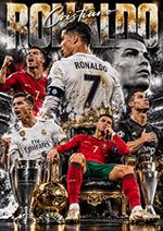 Cristiano Ronaldo Football Poster A4 Print Modern Sports Art Wall Poster