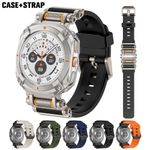 Silicone Metal Strap+Case Cover For Samsung Galaxy Watch Ultra 2025 /7Ultra 47mm