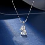 Women Moonstone Bear Pendant Chain Necklace 925 Sterling Silver Plt Jewellery UK