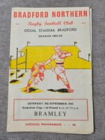 1962-1963 Bradford Northern v Bramley Rugby League Yorkshire Cup