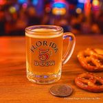 Florida Shot Glass 5 Cent Beer Handled Mini Tankard Vintage Souvenir 1980s