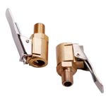 Tyre Valve Air Chuck Inflator Pump Connector Adapter Brass Clip on Car 8mm