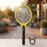 Rechargeable Electric Fly Swatter Zapper USB-C LED 3000V Mosquito Bug Racket