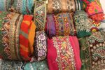 Wholesale Lot Sari Scraps Embellishments Swatch Saree Assorted Fabric SL1