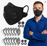 Rechargeable Carbon Filter Face Mask with Valve - Ideal for Sports & Outdoors