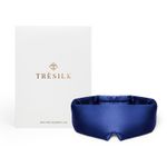 Ultra Slim 22 Momme 100% Mulberry Silk Sleep Eye Mask Adjustable TRÈSILK Blue