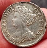 1711 Queen Anne Silver Shilling Coin -Nice High grade. Rare date S3610 VF Grade 