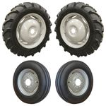 COMPLETE SET OF TRACTOR RIMS & TYRES REARS / FRONTS 12.4x28 & 600x16