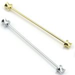 Men's Collar Bar Neck Tie Shirt Pin Tie 6 cm Gold Silver Boys Clip Clasp Gift UK
