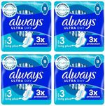 Always Ultra Day Pads With Wings Size 3 Quattro Pack - 40 Pads - 3x Protection