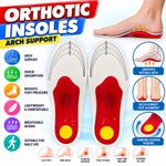 Steady Step Slim Plantar Fasciitis Insoles For Arch Support & Heel Pain Relief