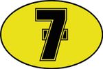 Barry Sheene Number 7 decal / sticker - LARGE 260mm
