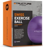 Structure Fitness Gym Ball Anti Burst Yoga Ball with Pump Purple Exercise