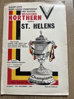 Rugby-Bradford Northern V St Helens 1981 Program/ League Championship Division 1