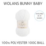 Wolans Bunny Baby Chenille Yarn, Amigurumi, Knitting, Crochet Wool  100g