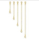 5 x Double Clasp Gold Coloured Necklace Bracelet  Jewellery Extender Chain UK