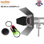 Godox BD-08 Barndoor Kit with Grid Color Filters for AD400Pro AD400ProII Flash