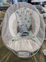 Ingenuity Baby Bouncing Chair Grey Geometric, Music & Vibration Controls