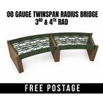 OO Gauge - Double Track Girder Bridge - 3rd & 4th Radius Curved Railway Bridge