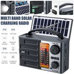 Portable Solar Powered SW AM FM Radio Bluetooth Speaker Player Flashlight TF/USB