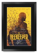 The Beekeeper Movie Poster Cast Signed Printed Autograph A3 Framed Memorabilia