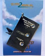West Atlantic Boeing 737-300 G-JMCT emergency overwing exit door skin tag