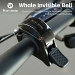 WEST BIKING Bicycle Invisible Bell Aluminum Waterproof Bike Ring Bell Black
