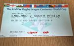 rugby league world cup ticket england v south africa 1995 excellent condition