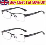 Short Distance Myopia Glasses -1.0 to -6.0 Near Sighted Metal Front Half Frame