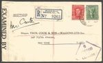 Australia 1942 Censored Registered Cover Elizabeth St Melbourne Victoria to USA
