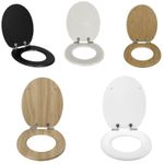 Soft Close Toilet Seat Heavy Duty Bathroom WC Seats Adjustable hinge Non-slip
