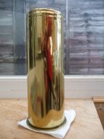 WW1 Polished Brass Field Gun Cartridge Case 1917