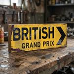 British Grand Prix : Vintage Style Tribute  Large 40cm Sign