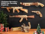 ROKR 3D Wooden Puzzles Gun Model Kits Jigsaw Puzzles Building DIY Toy Xmas Gifts