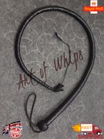 Top Genuine Leather 4 Feet 12 Plaits Signal Whip & Short Flogger Snake Bullwhip